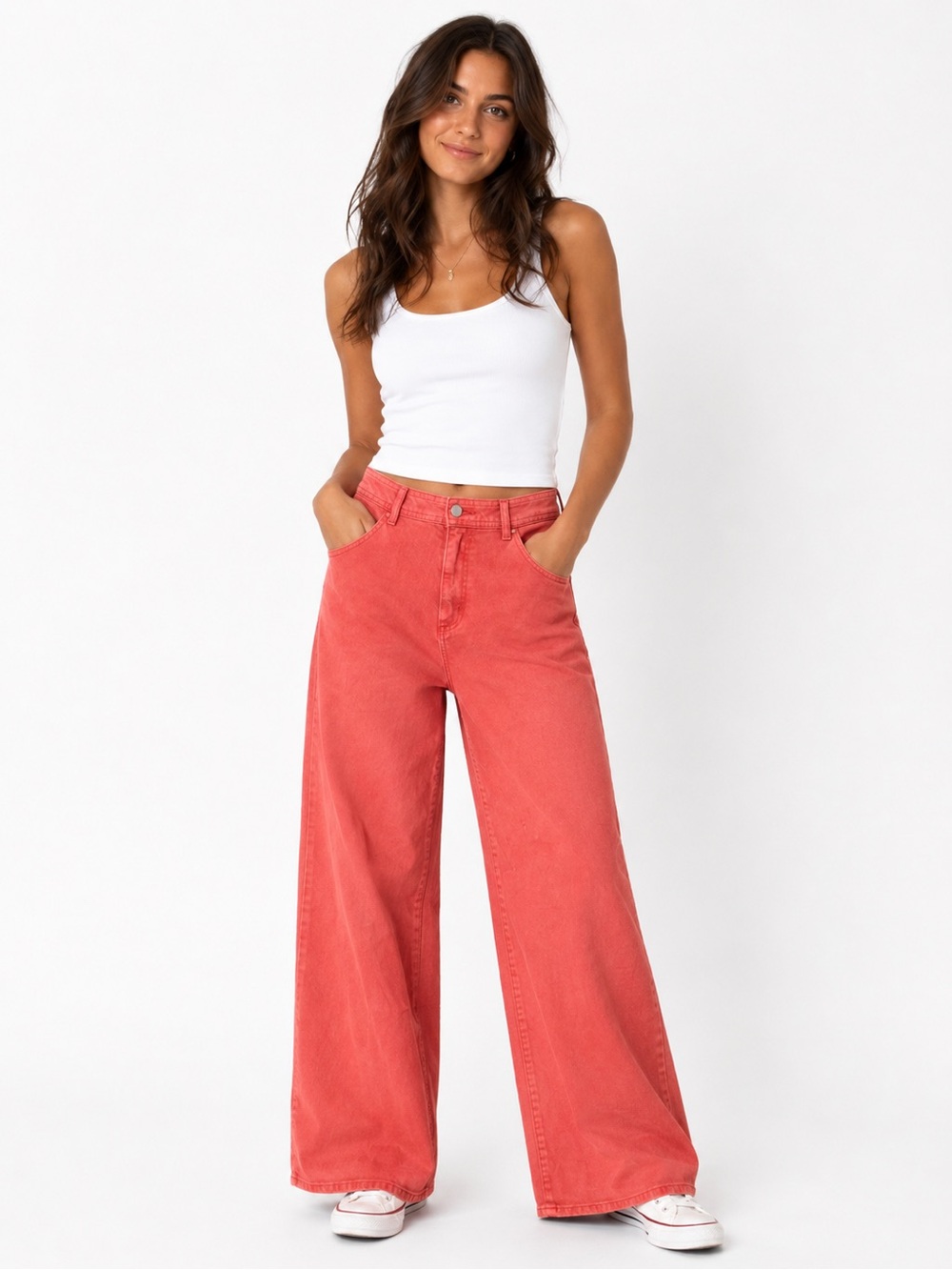 Universal Thread Coral Sailor Wide Leg Jeans. 99% Cotton